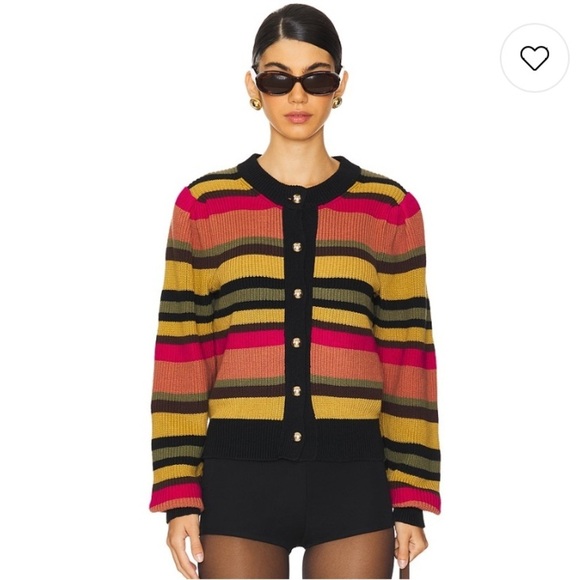 Nation Ltd Carmela Cardigan in Vintage Stripe NWOT Alpaca Cotton Striped Sweater - Picture 3 of 11